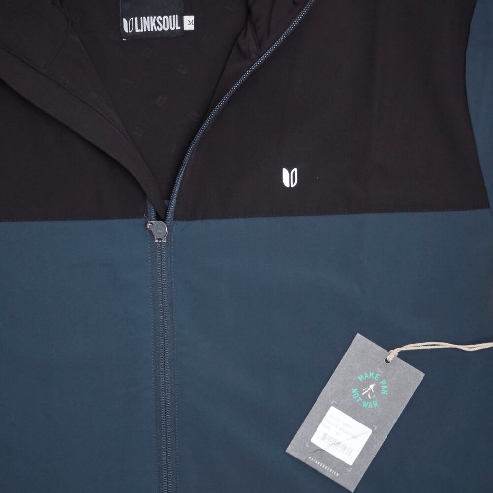 Linksoul Colorblock Full-Zip Windbreaker Jacket - Size M - Picture 4 of 5